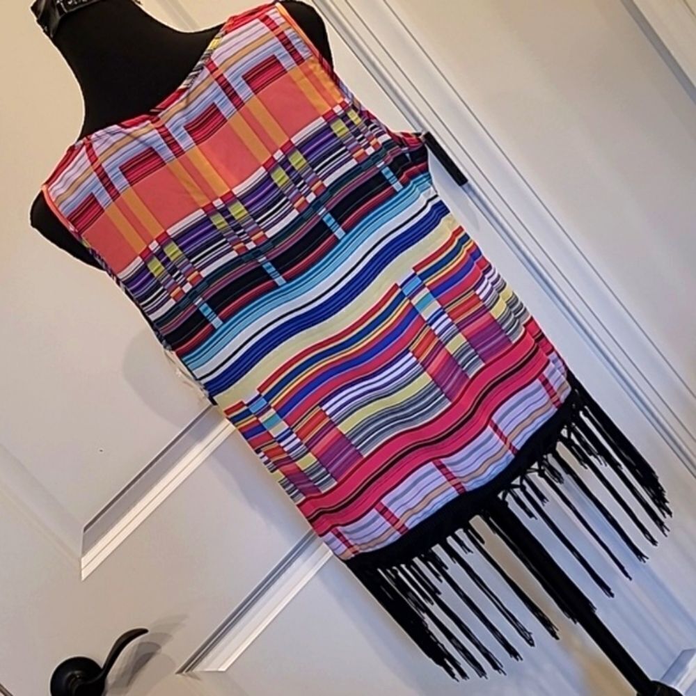 Unique Spectrum Colorful Fringe Bottom Top - Picture 4 of 10